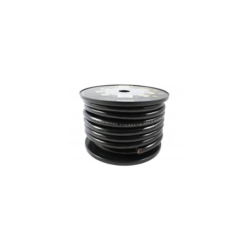 Bobine de 15 m Câble d'alimentation CCA - 53,0 mm² Noir